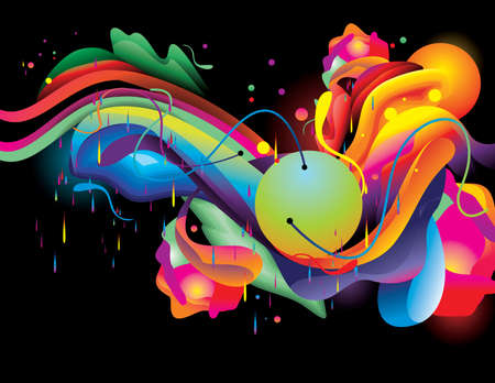 fantasy color vector backgroundのイラスト素材