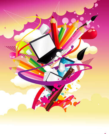 study abstract vectorのイラスト素材