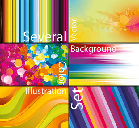 several color background illustrationのイラスト素材