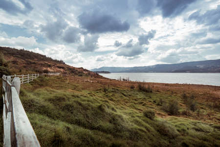Colombian lake and mountains landscapeの写真素材