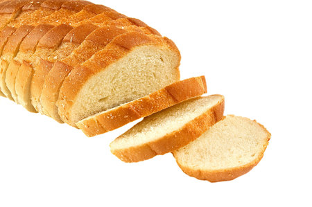 sliced bread isolated on white