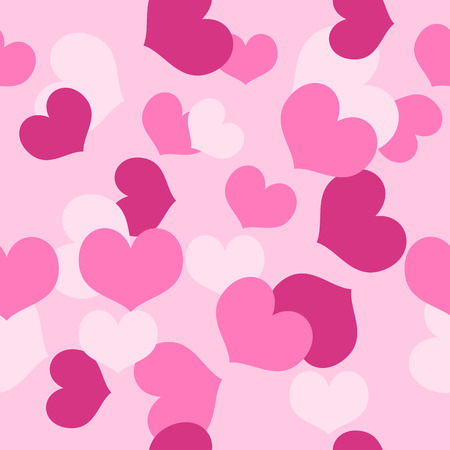 Romantic seamless pattern with hearts for Valentine Dayのイラスト素材