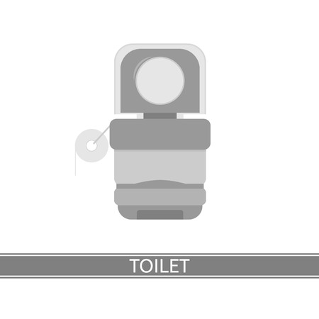 Camping portable toilet iconのイラスト素材