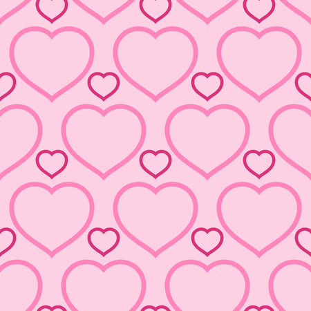 Seamless pattern for Valentine's Day in Pink background.のイラスト素材