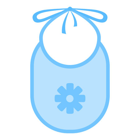 Baby bib isolated on white background. Vector illustration of baby feeding supplies.のイラスト素材