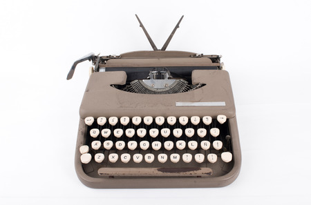 old typewriter worn by timeの写真素材