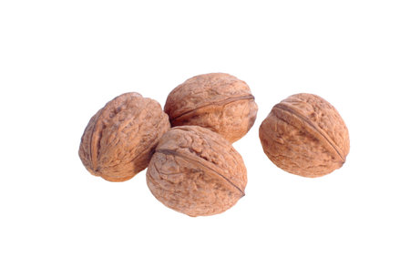 Walnuts isolated on a white background