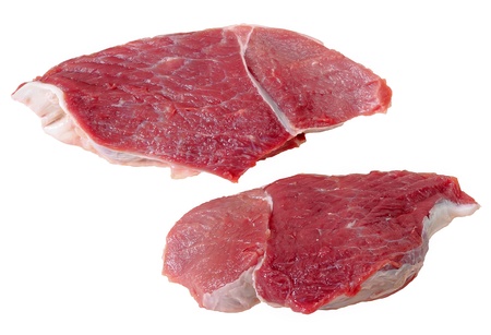 Fresh meat is isolated on a white backgroundの写真素材