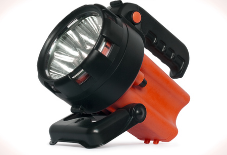 Plastic LED torch isolatedの写真素材