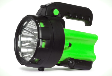 Plastic LED torch isolatedの写真素材