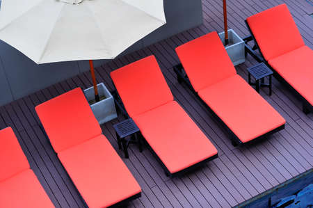 Orange Beach chairsの写真素材