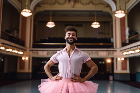 Portrait Of A Young Ballet Dancer In Ballet Classの素材