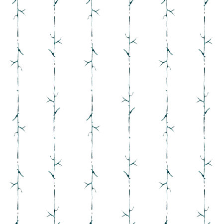 seamless pattern with green branches on a white backgroundの写真素材