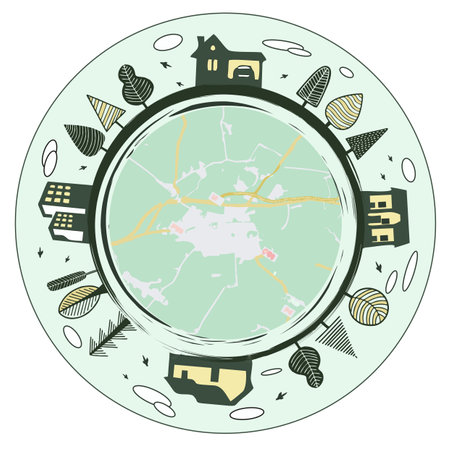 round earth emblem isolated, on a white background, travel around the worldの写真素材