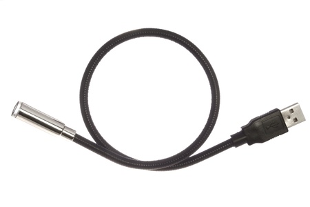 USB connector with LED for the organization of local lighting next to the computer, including the keyboard light の写真素材