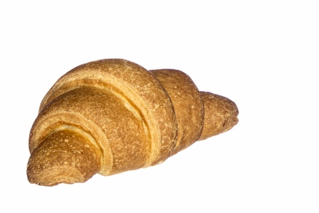 Croissant, confectionery product of dough, isolated on white backgroundの写真素材