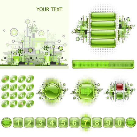 Set of different elements for your web designのイラスト素材