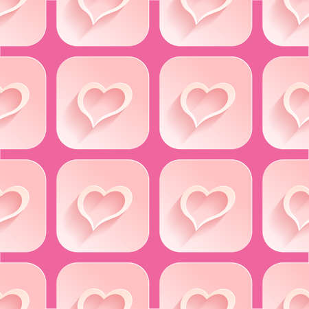 Red hearts - seamlessのイラスト素材