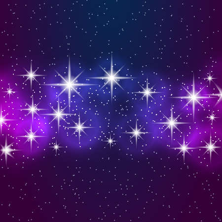 Abstract blue background with shining stars.のイラスト素材