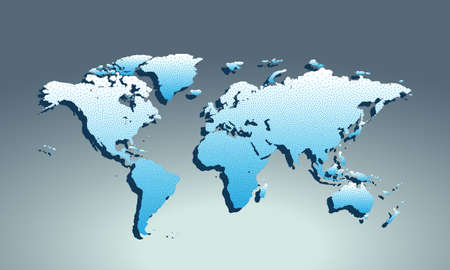 Map icon for application on grey background. Dotted stippled effect. Vector illustration.のイラスト素材