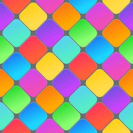 Abstract 3d geometric background. Colorful seamless texture with shadow. Simple clean background texture. 3D Vector interior wall panel pattern. Vector illustration.のイラスト素材