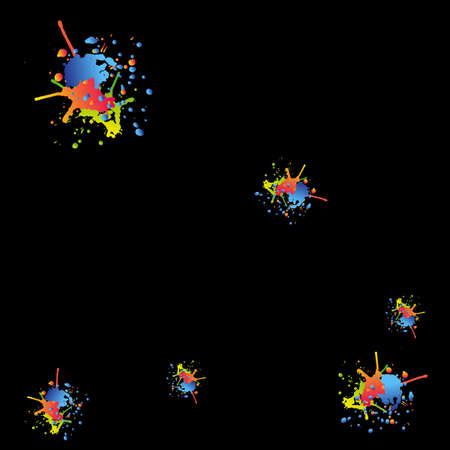 Grunge design. Colorful decoration. Drops element llustration. Ink liquid splashes. Vector imageのイラスト素材