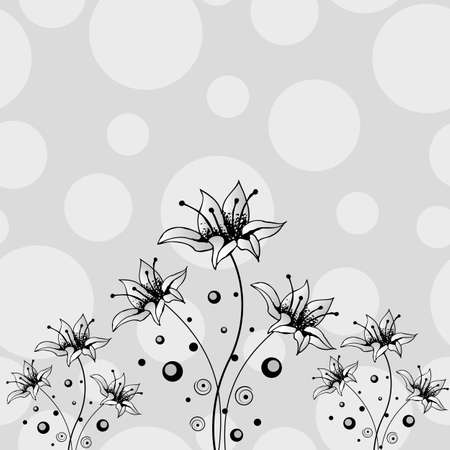 Flower hand drawn design. Vector eps10 illustrationのイラスト素材