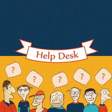 Help desk boardのイラスト素材