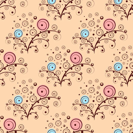 Abstract seamless flower elementsのイラスト素材