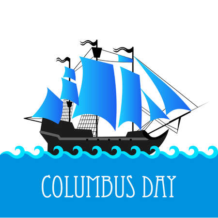 Vector ship with separate editable elements.のイラスト素材