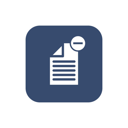 -Delete document- icon. Flat design isolated on plain background.のイラスト素材