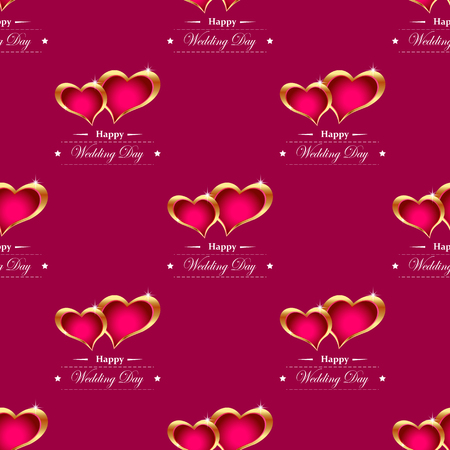 Golden hearts background vectorのイラスト素材
