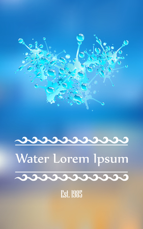 Graphic water splashのイラスト素材