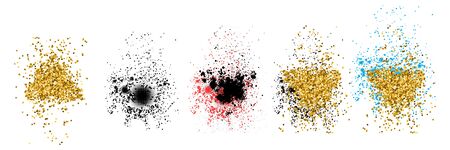 Abstract vector stippling texture splashes. Trendy objects for designのイラスト素材