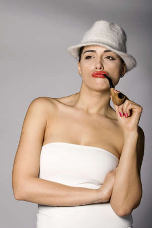 Mafia woman photo series. Studio shotの写真素材