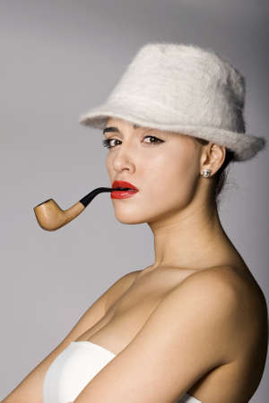 Mafia woman photo series. Studio shotの写真素材
