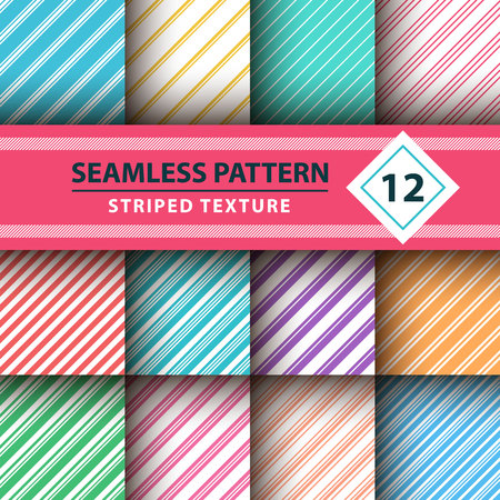 Striped sweet line Merry Christmas pattern. Hand drawのイラスト素材