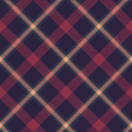 Classic tartan, Merry Christmas check plaid seamless patterns. Hand drawのイラスト素材