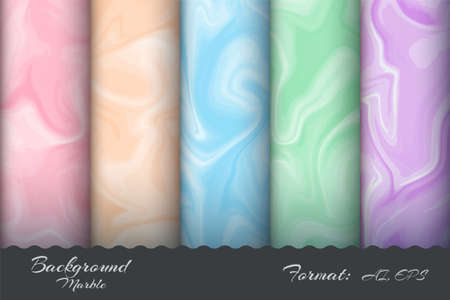 Set Marble Texture Background Patternのイラスト素材