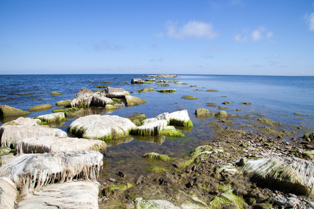 stones in the seaの写真素材