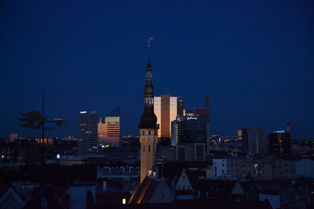 night Tallinnの写真素材