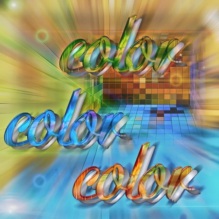 Tile .Color .Blue.Green.Yellowの写真素材