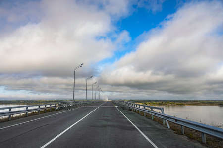 Bridge over river.の写真素材