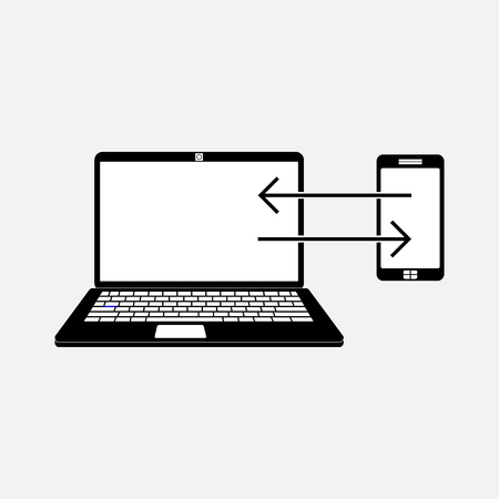 icon data transfer, data exchange, transfer, fully editable vector imageのイラスト素材