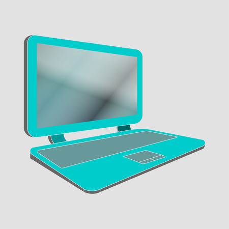 icon notebook , computer laptop vector image, object PCのイラスト素材