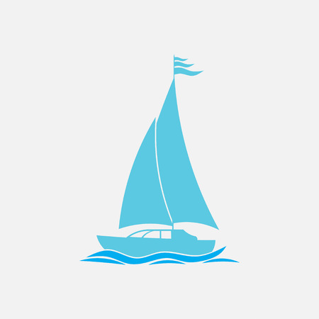 icon sailing, swimming, vacation Journey fully editable vectorのイラスト素材