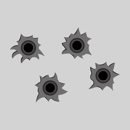 image bullet holes, shot, fully editable vectorのイラスト素材