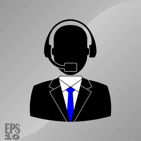 support center icon, the icon of the visa, business bicolor, fully editable vector imageのイラスト素材