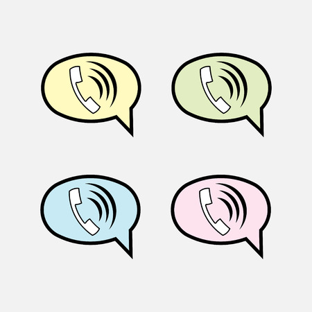 icon message chat support network, handsetのイラスト素材