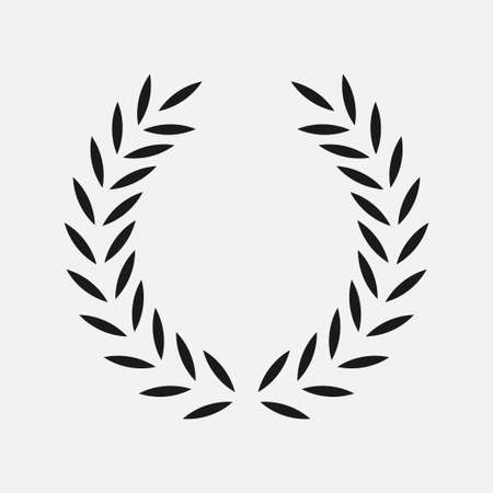 icon laurel wreath, spotrs design - vector illustration Blackのイラスト素材